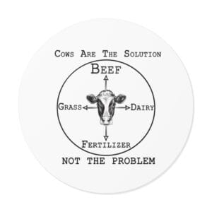 cows are not the problem sticker